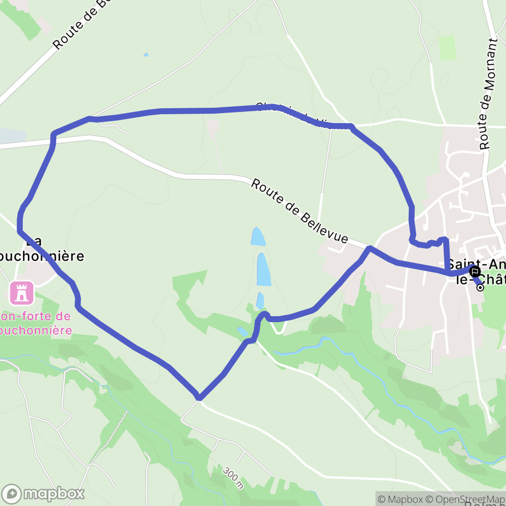 Beauvallon : carte du parcours de randonnée - France