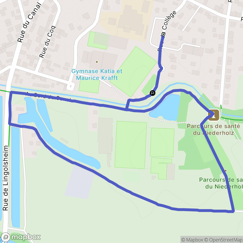 Eckbolsheim : carte du parcours de randonnée - France