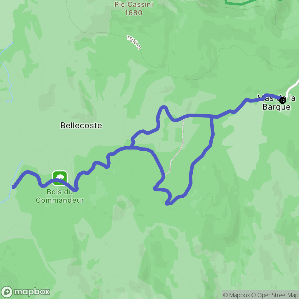 Pont-de-Montvert-Sud-Mont-Lozère : carte du parcours de randonnée - France