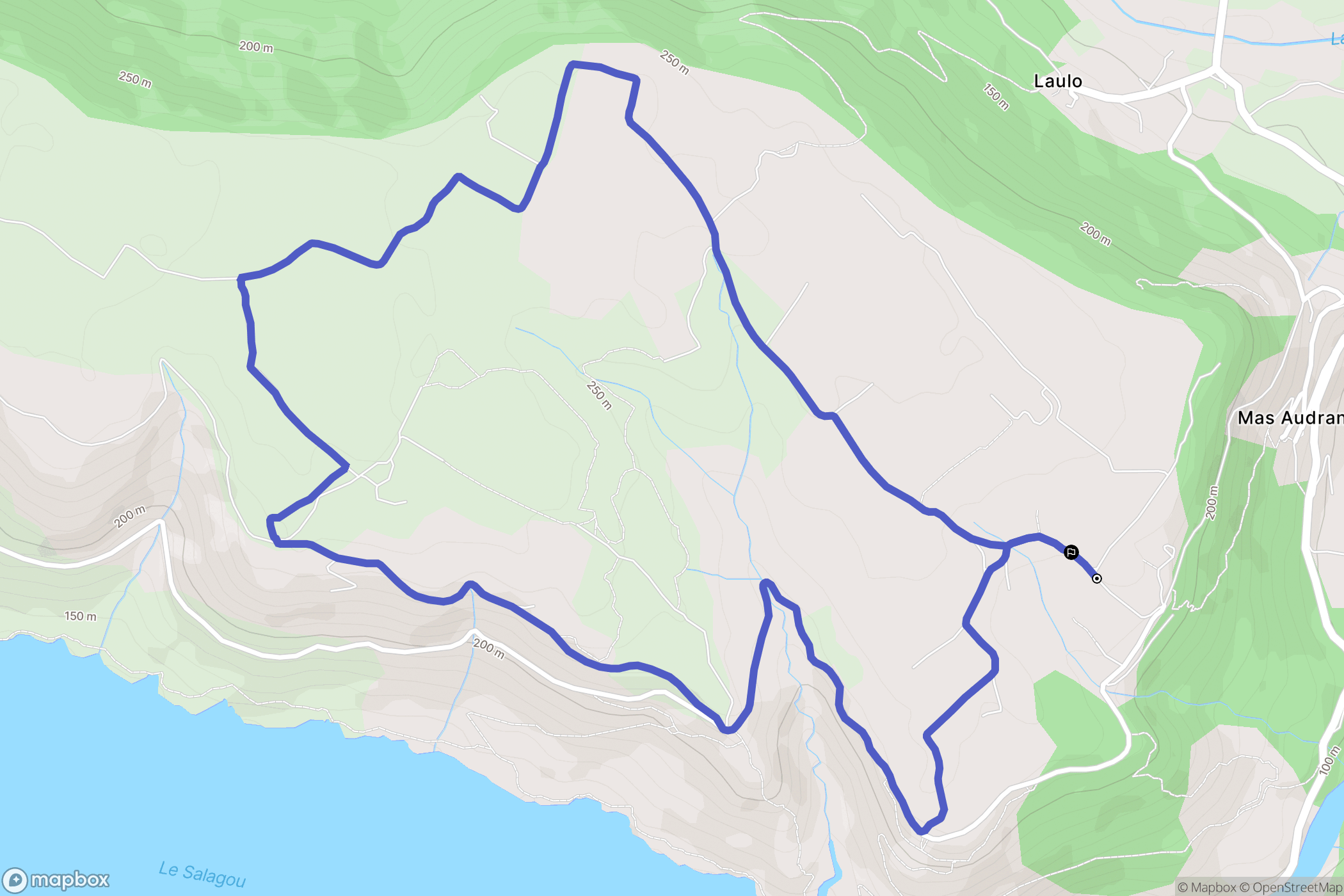 Lacoste : carte du parcours de randonnée - France