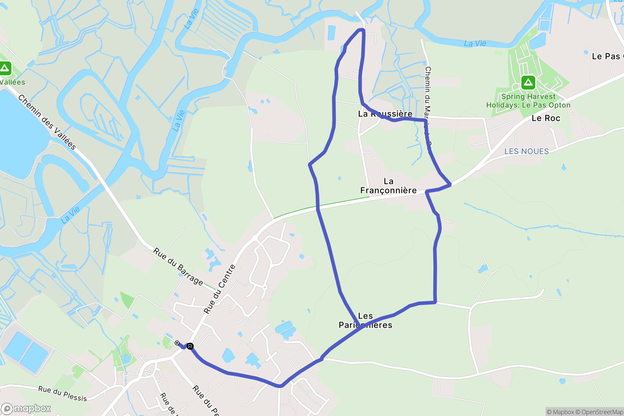 Le Fenouiller : carte du parcours de randonnée - France