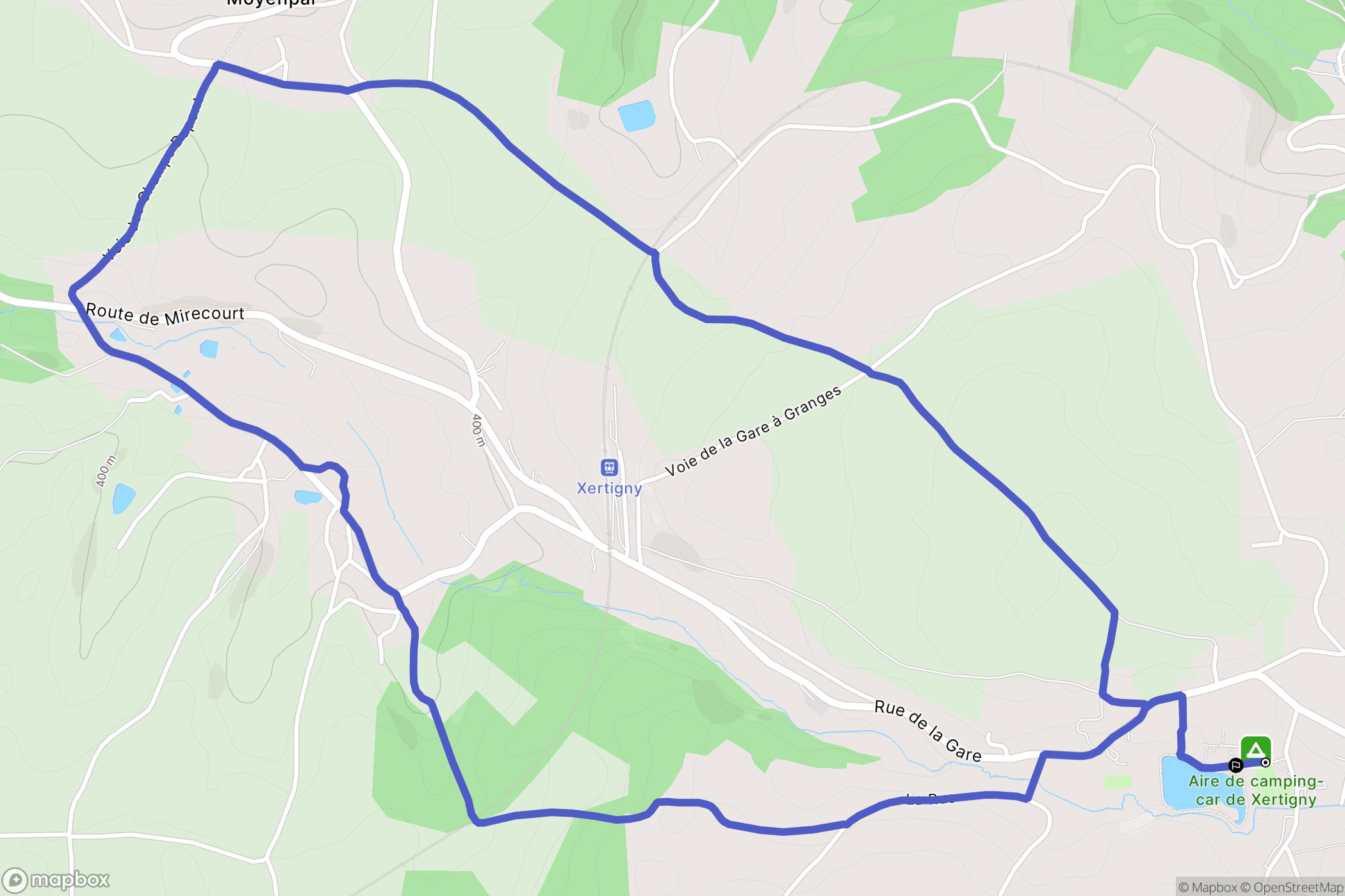 Xertigny : carte du parcours de randonnée - France