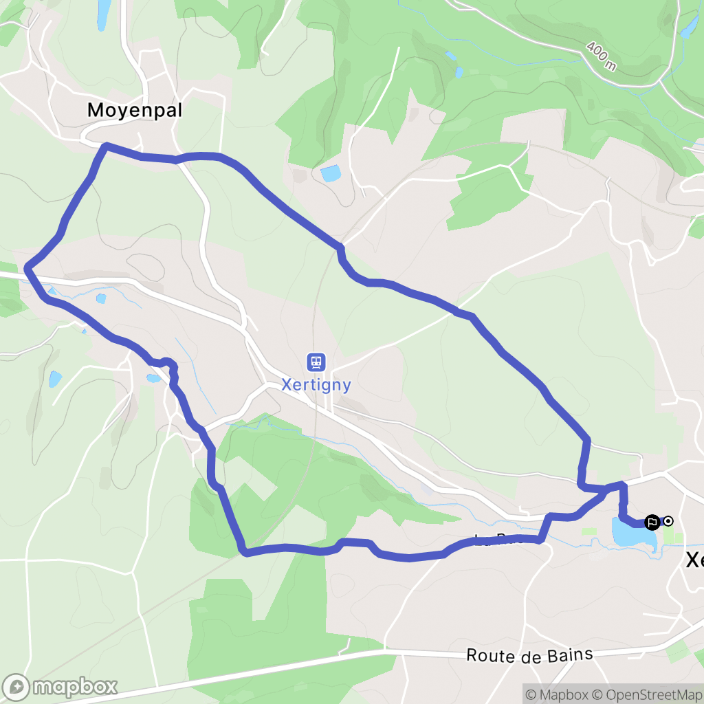 Xertigny : carte du parcours de randonnée - France