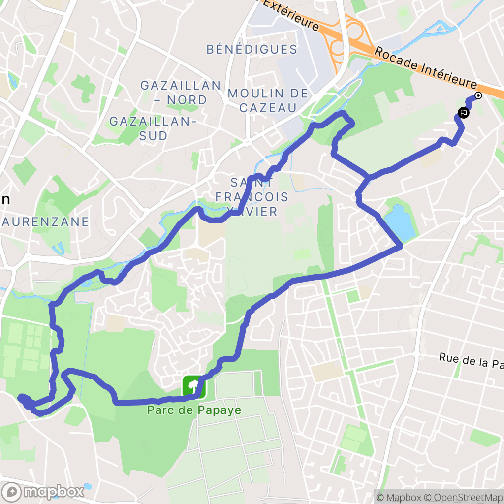 Villenave-d'Ornon : carte du parcours de randonnée - France
