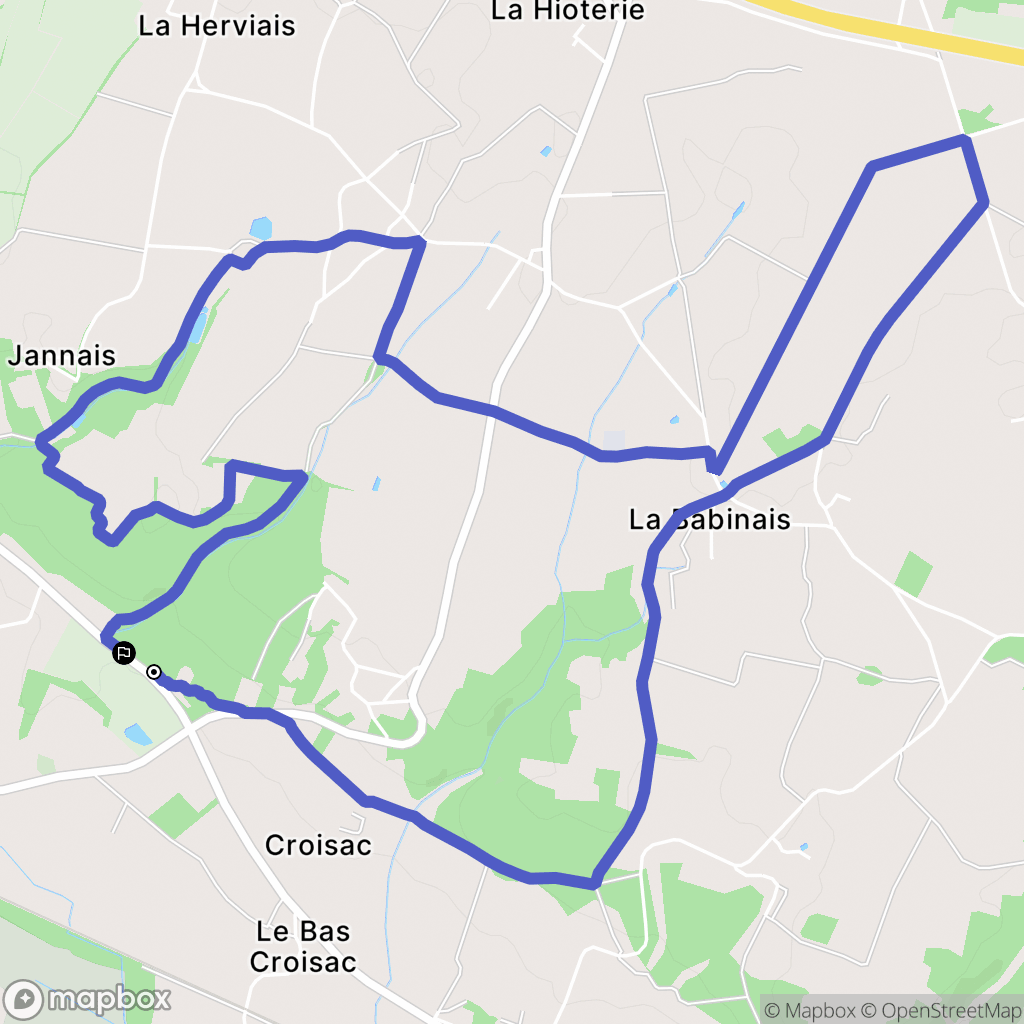 Malville : carte du parcours de randonnée - France