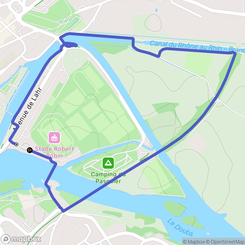 Dole : carte du parcours de randonnée - France
