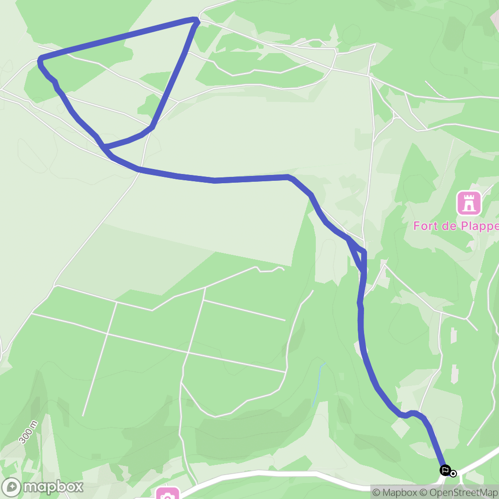 Plappeville : carte du parcours de randonnée - France