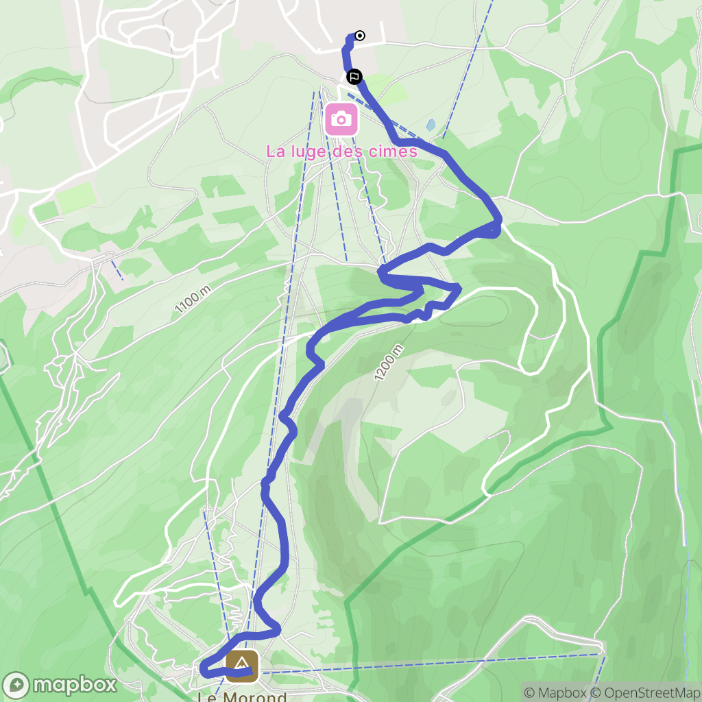 Métabief : carte du parcours de randonnée - France