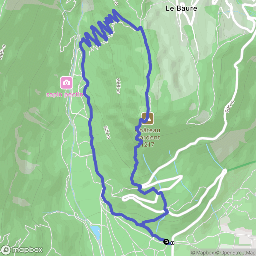 Saint-Nazaire-les-Eymes : carte du parcours de randonnée - France
