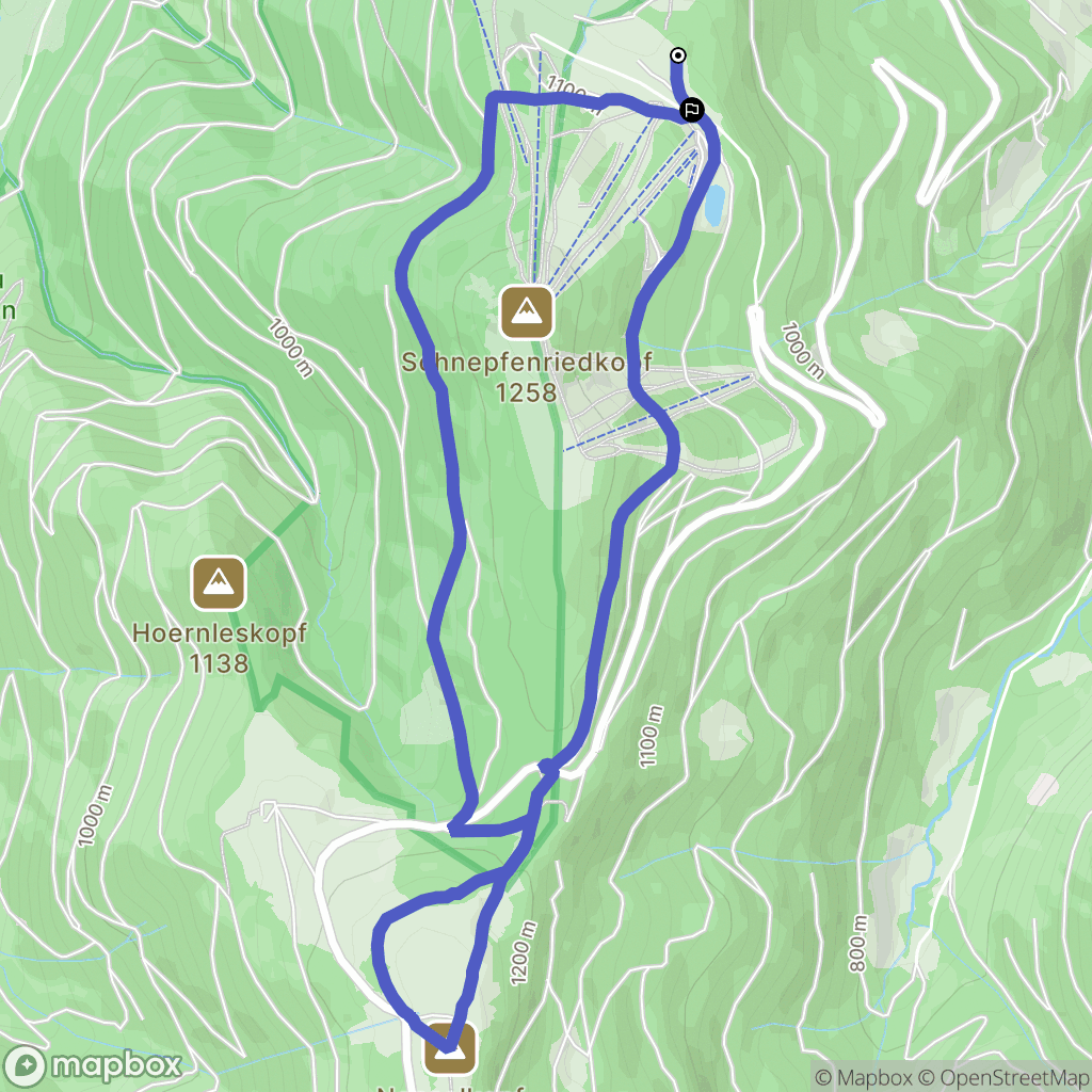 Sondernach : carte du parcours de randonnée - France