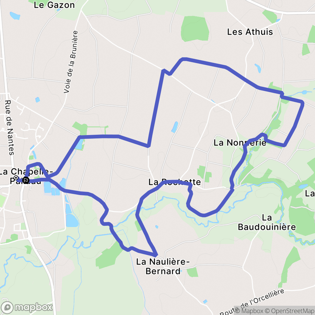 La Chapelle-Palluau : carte du parcours de randonnée - France