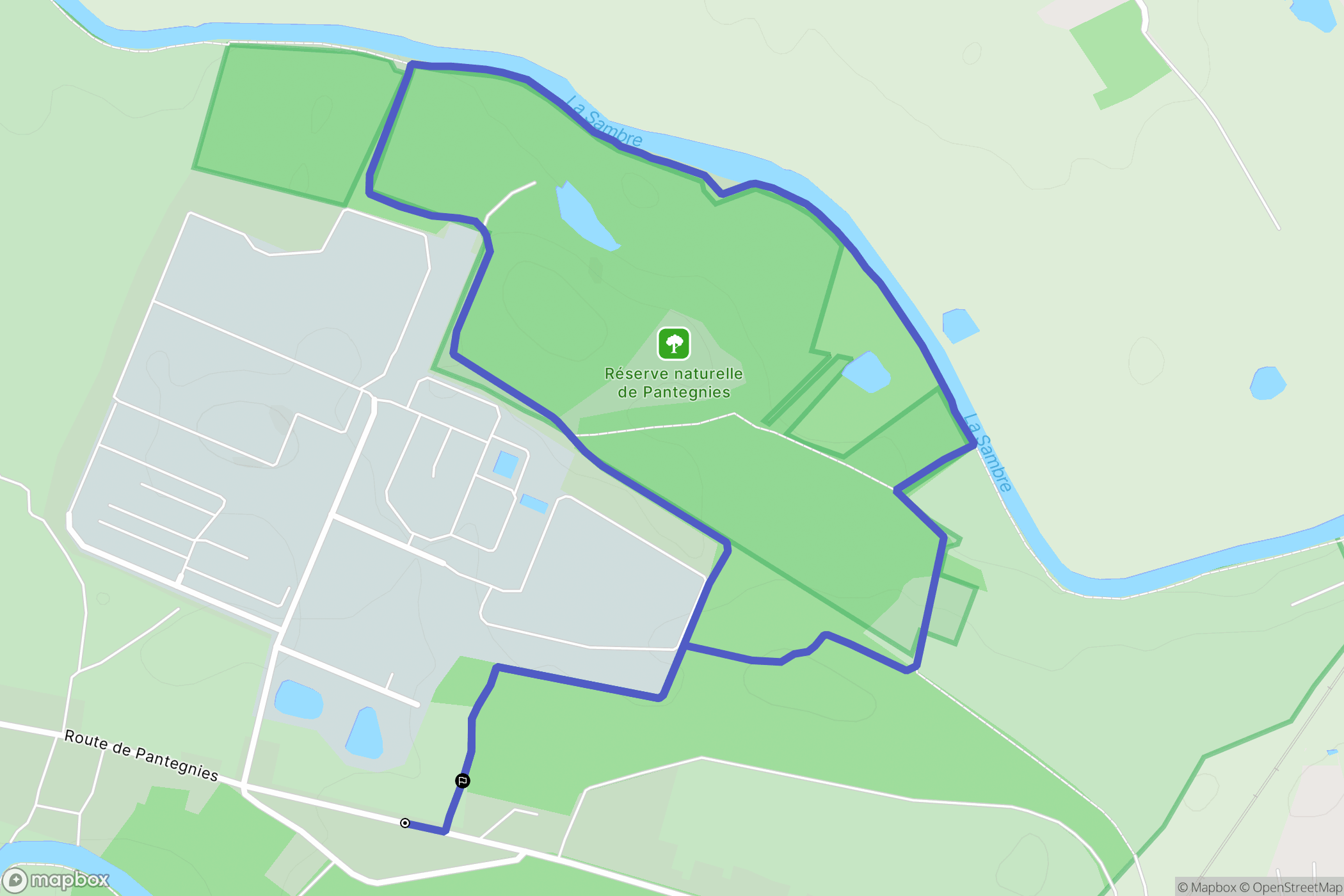 Pont-sur-Sambre : carte du parcours de randonnée - France