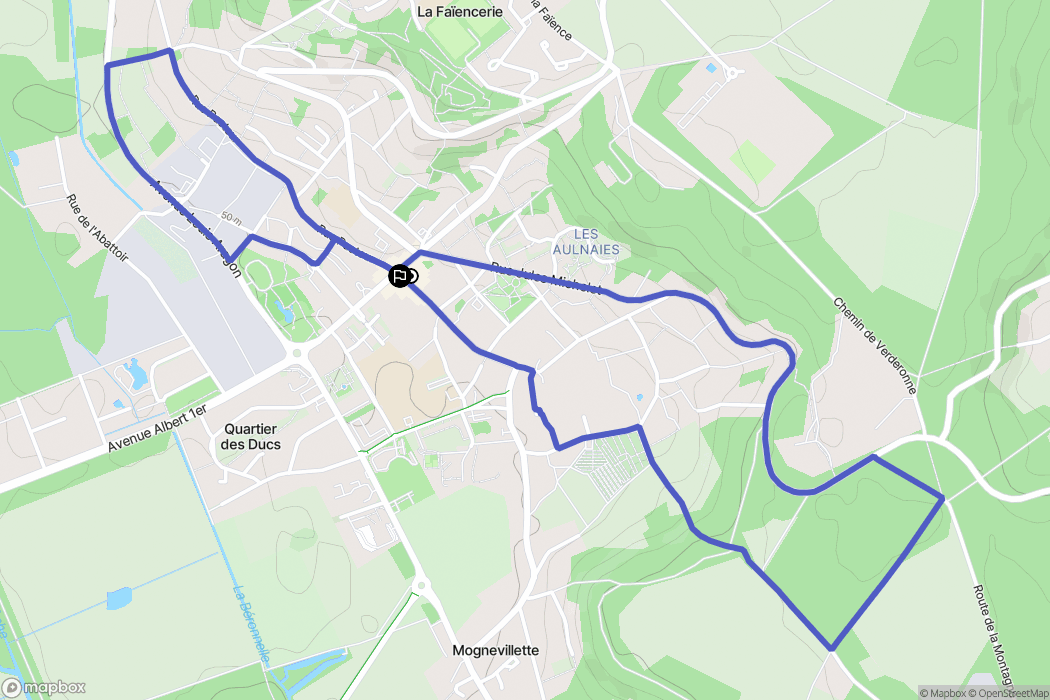 Liancourt : carte du parcours de randonnée - France