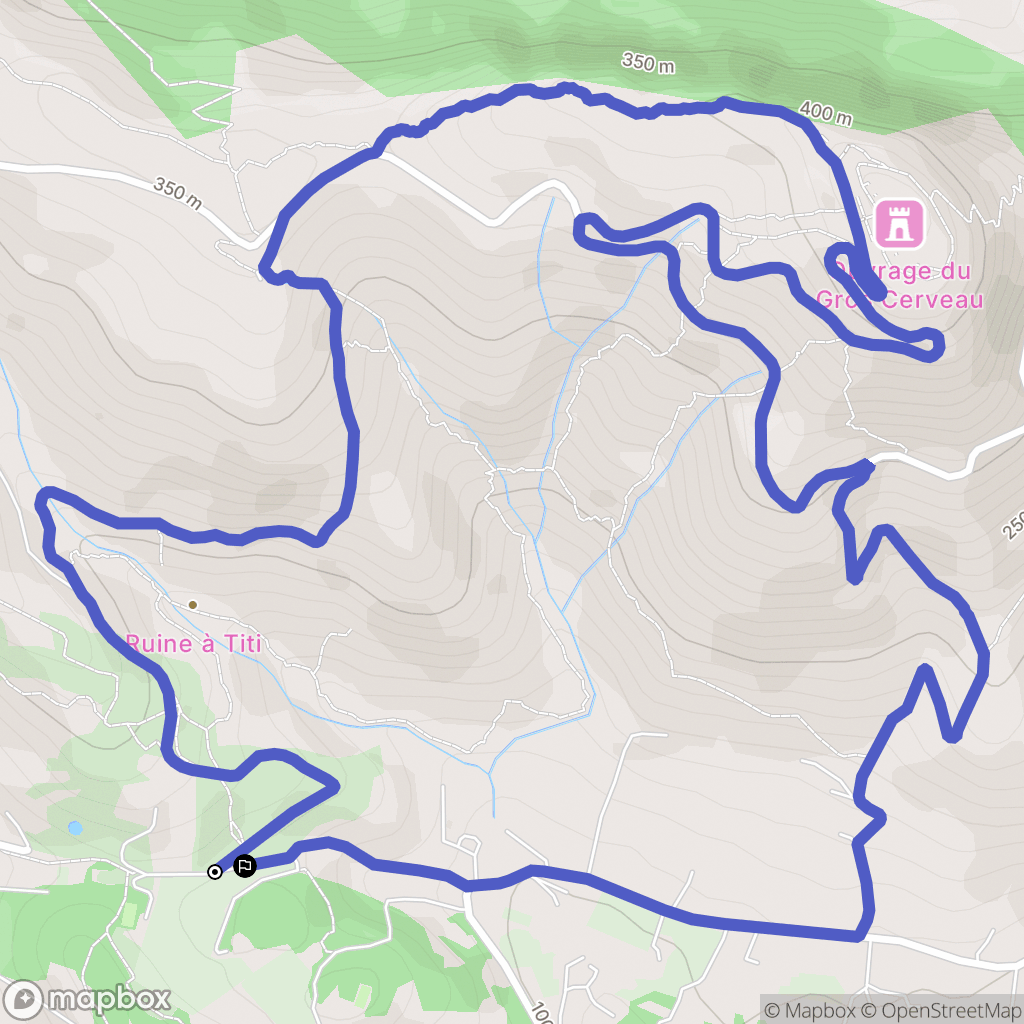 Sanary-sur-Mer : carte du parcours de randonnée - France