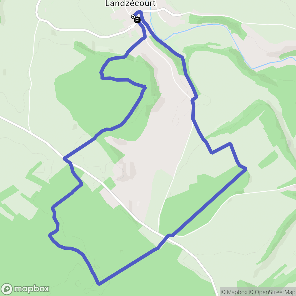 Quincy-Landzécourt : carte du parcours de randonnée - France