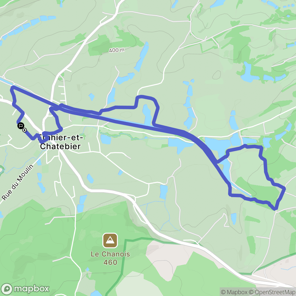 Frahier-et-Chatebier : carte du parcours de randonnée - France
