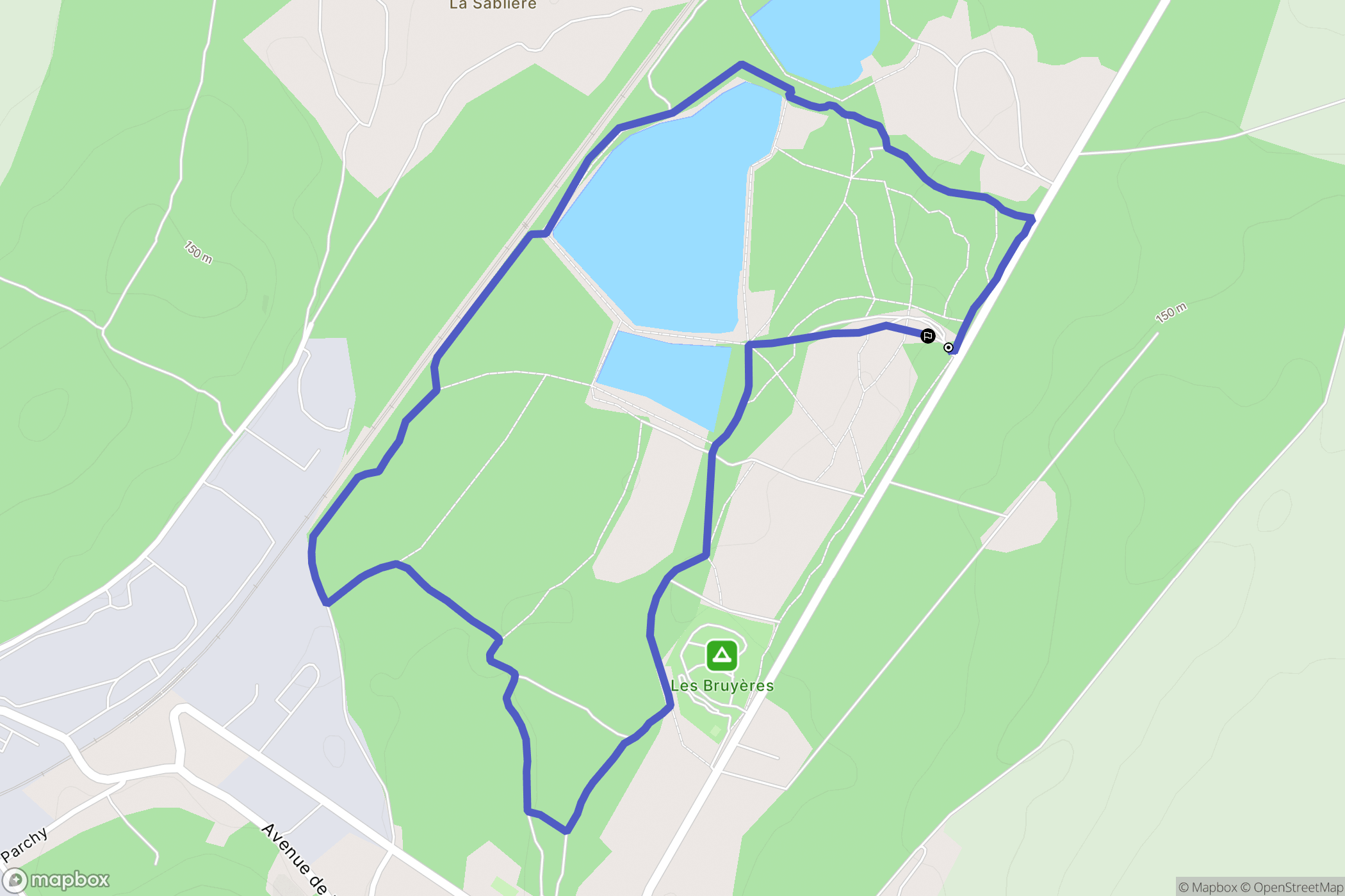 Fère-en-Tardenois : carte du parcours de randonnée - France