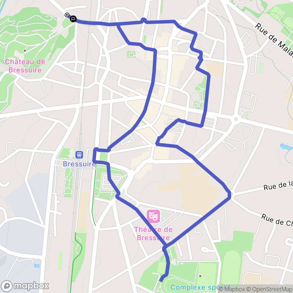 Bressuire : carte du parcours de randonnée - France