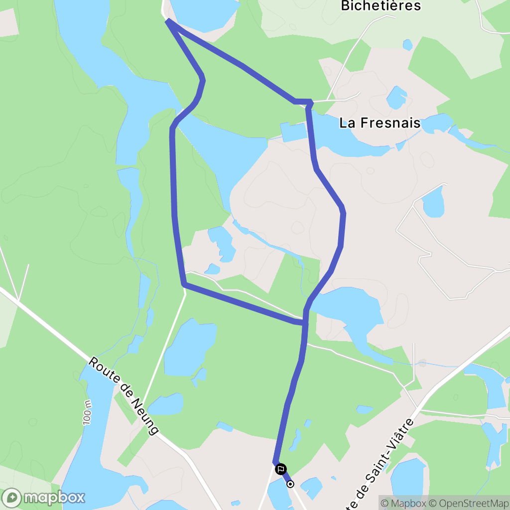 Marcilly-en-Gault : carte du parcours de randonnée - France