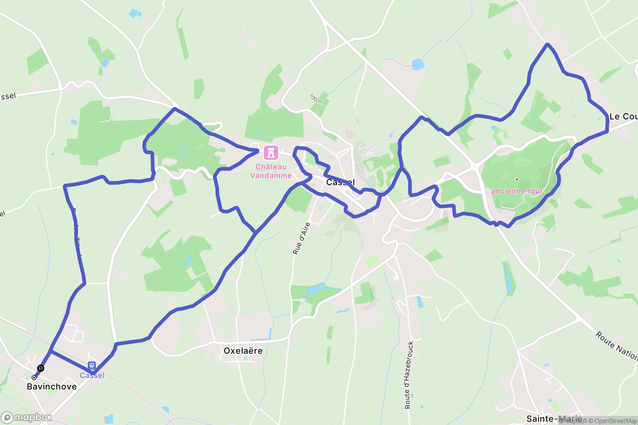 Bavinchove: routekaart voor buitenactiviteiten - France