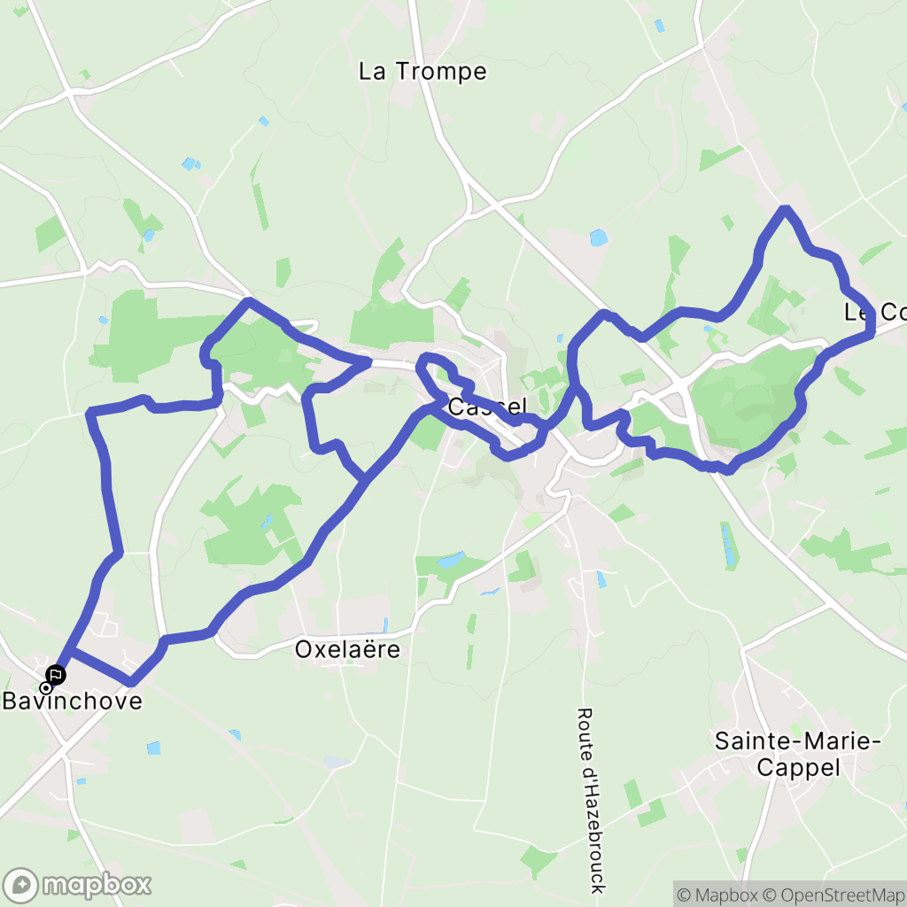 Bavinchove: routekaart voor buitenactiviteiten - France