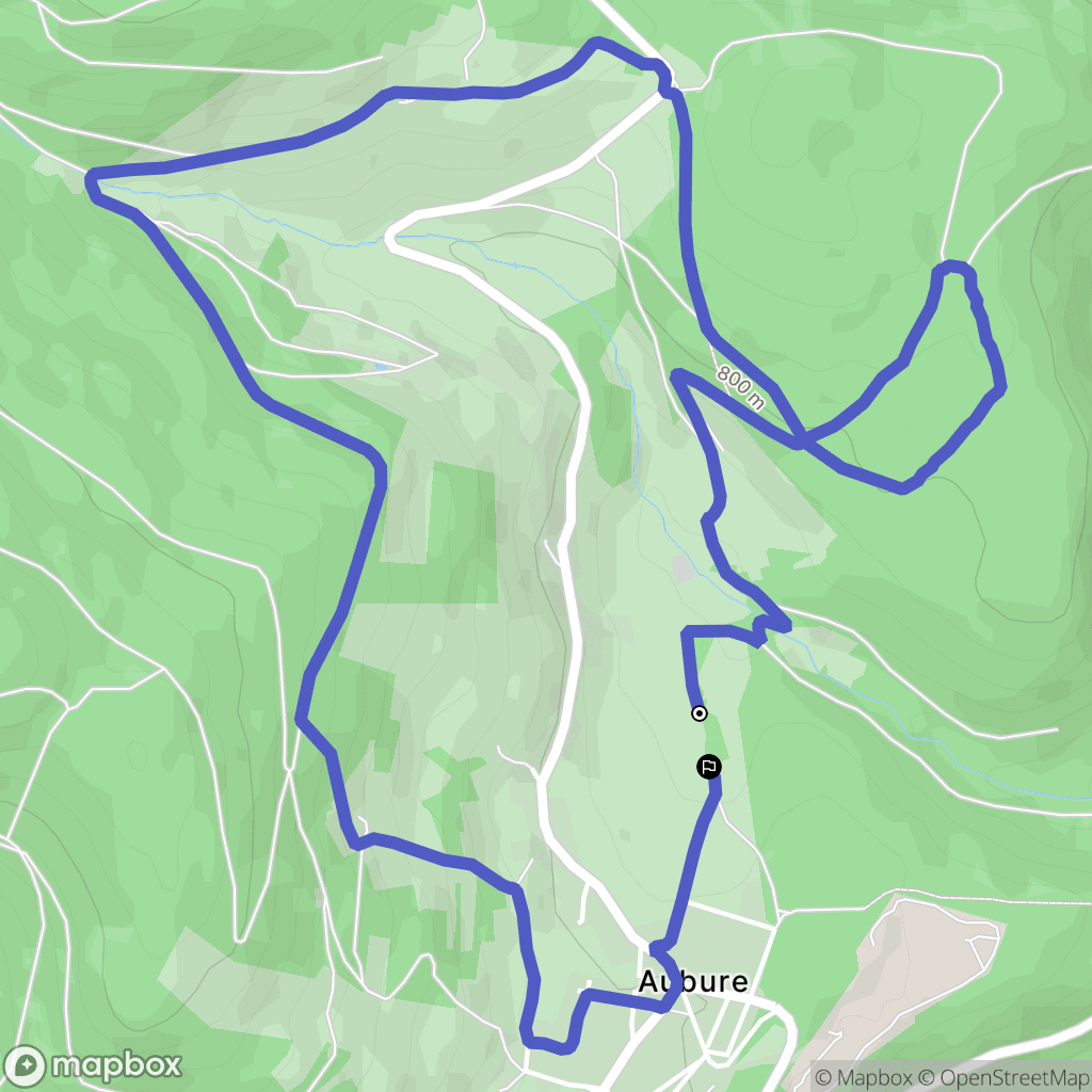 Aubure : carte du parcours de randonnée - France