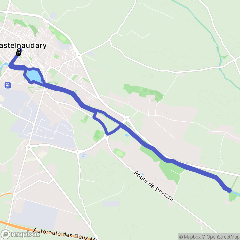 Castelnaudary : carte du parcours de randonnée - France