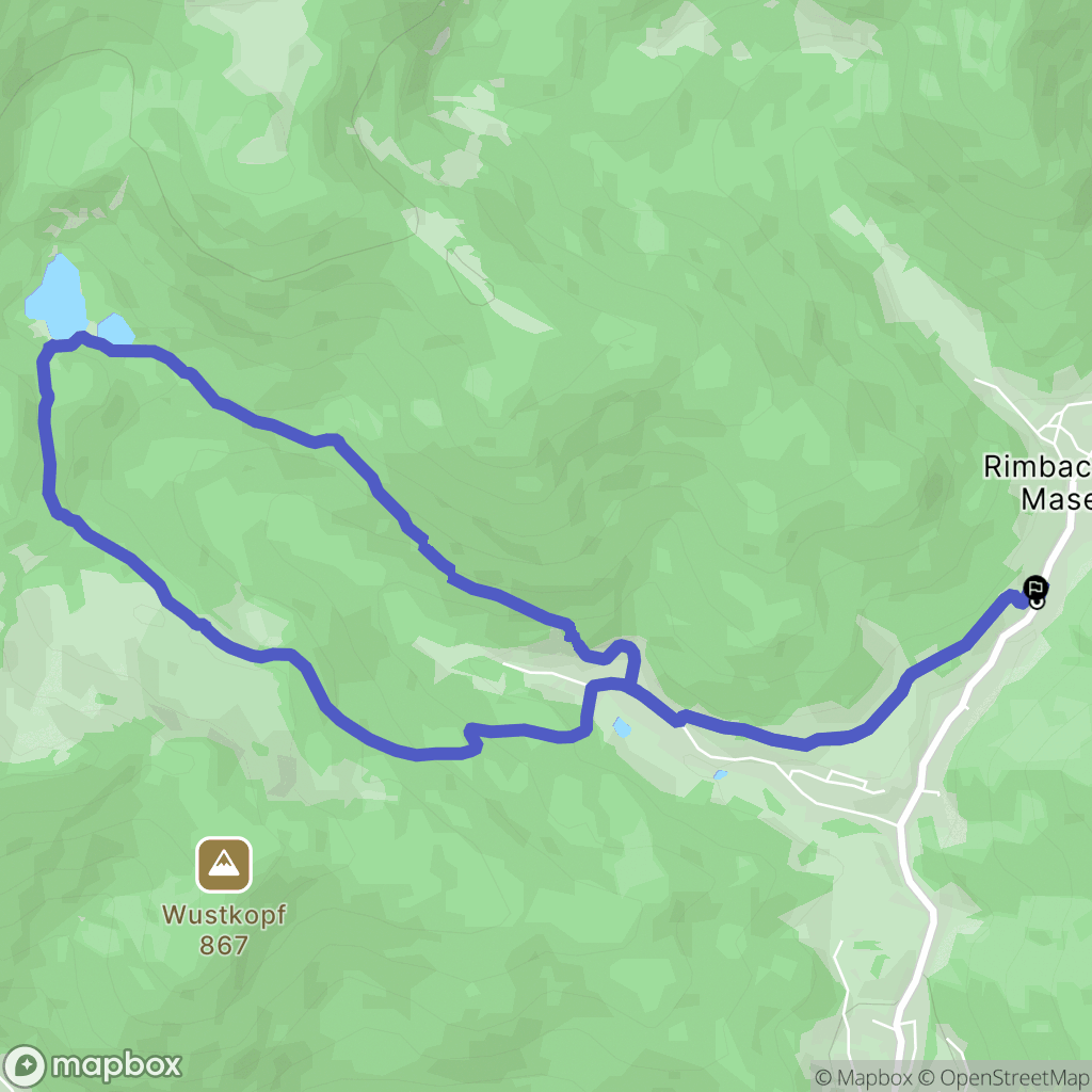 Rimbach-prés-Masevaux : carte du parcours de randonnée - France