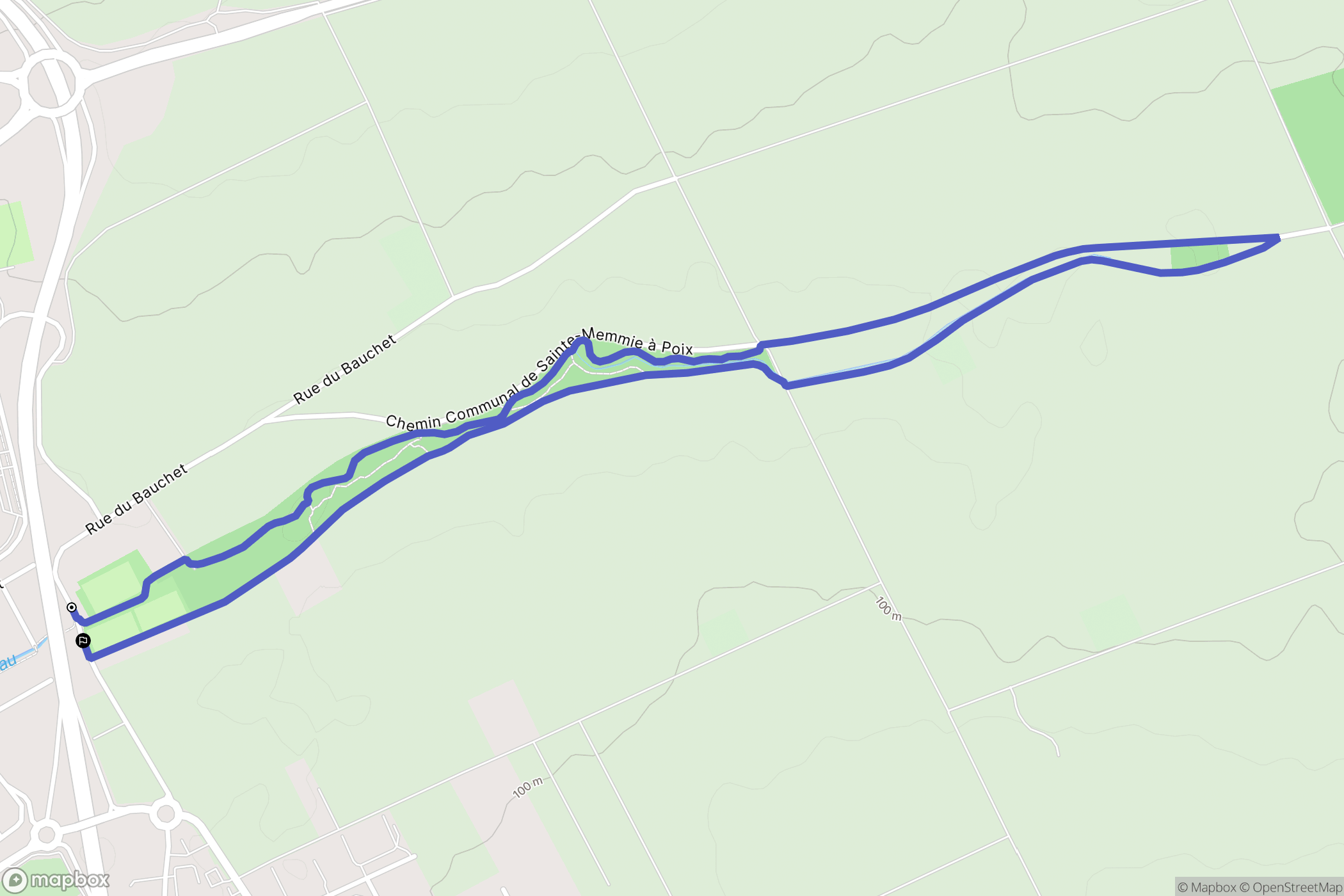 Saint-Memmie : carte du parcours de randonnée - France