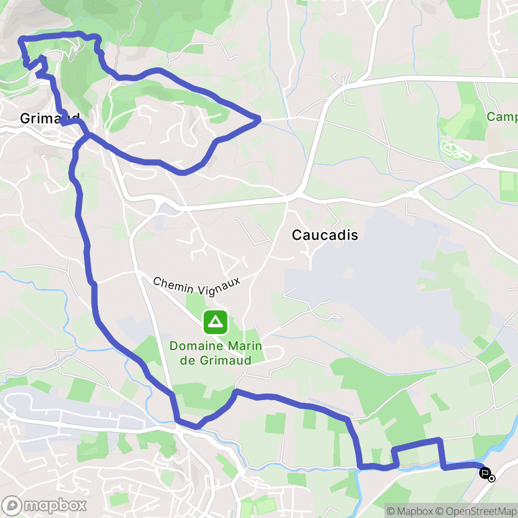 Cogolin : carte du parcours de randonnée - France