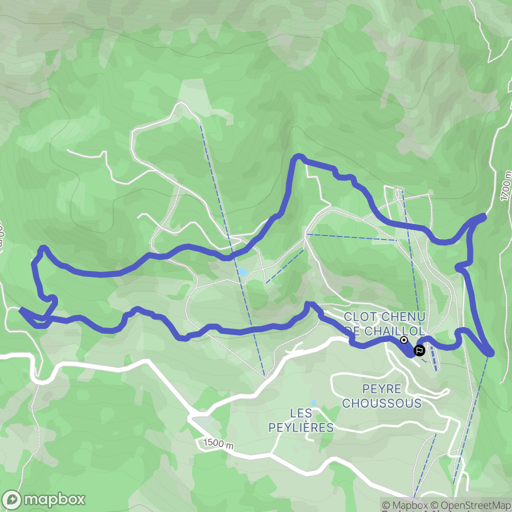 Saint-Michel-de-Chaillol : carte du parcours de randonnée - France