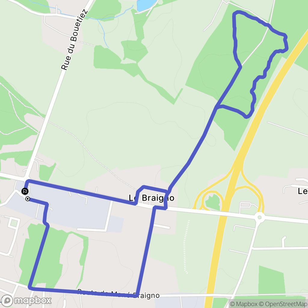 Kervignac : carte du parcours de randonnée - France