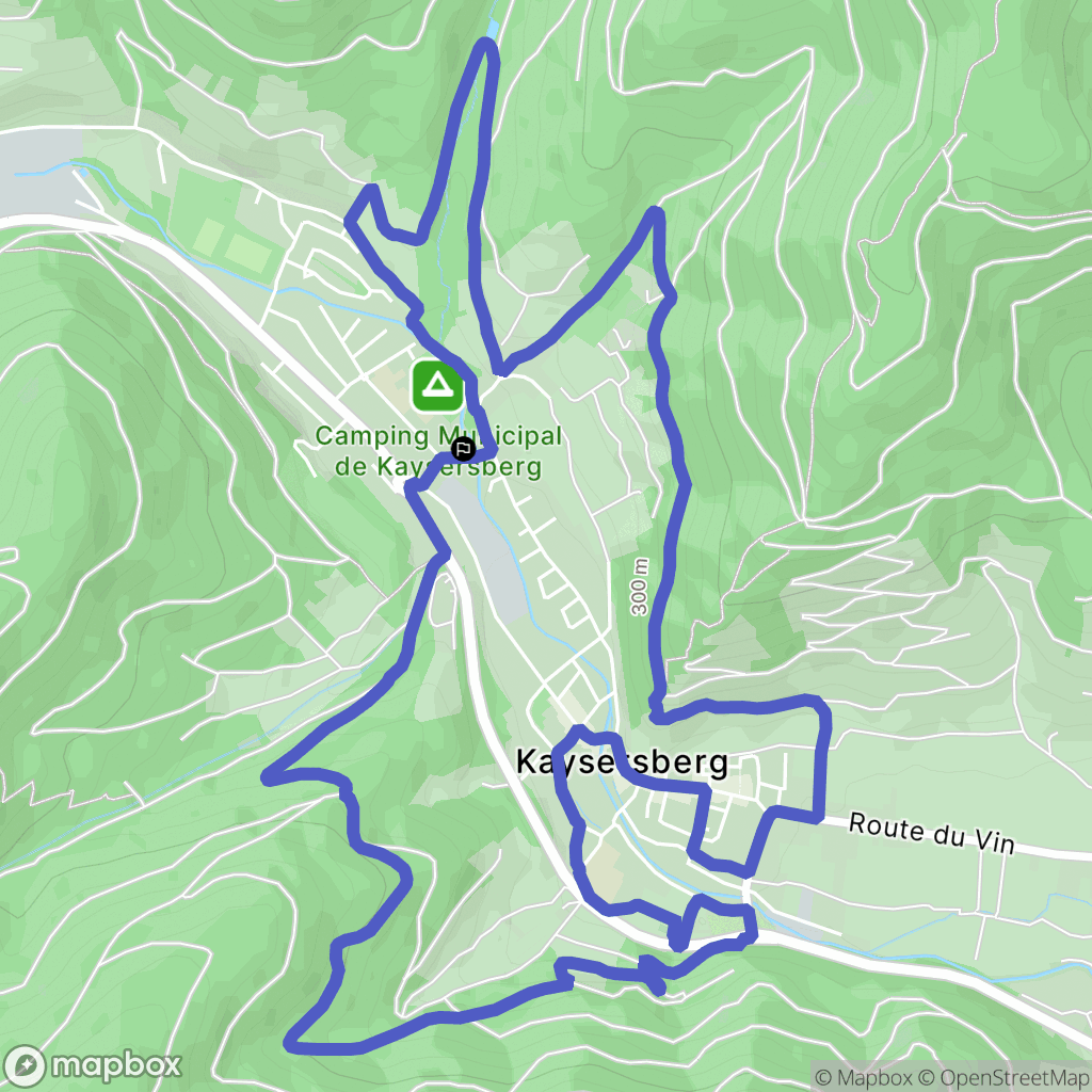 Kaysersberg : carte du parcours de randonnée - France