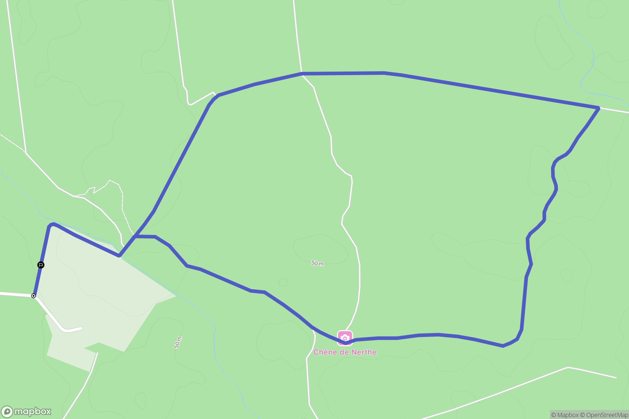 Magescq : carte du parcours de randonnée - France