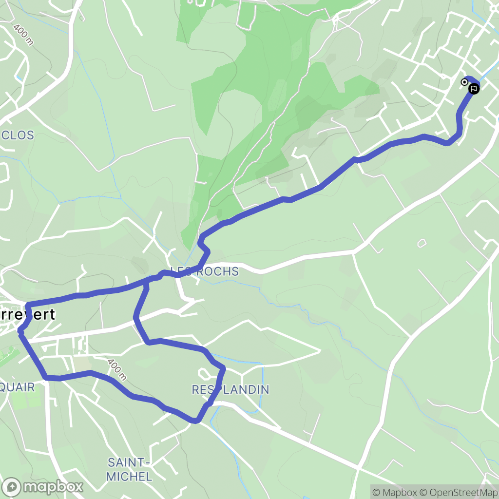 Manosque : carte du parcours de randonnée - France