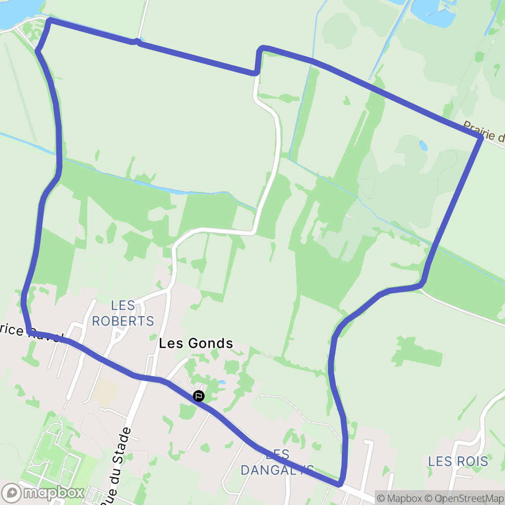 Les Gonds : carte du parcours de randonnée - France