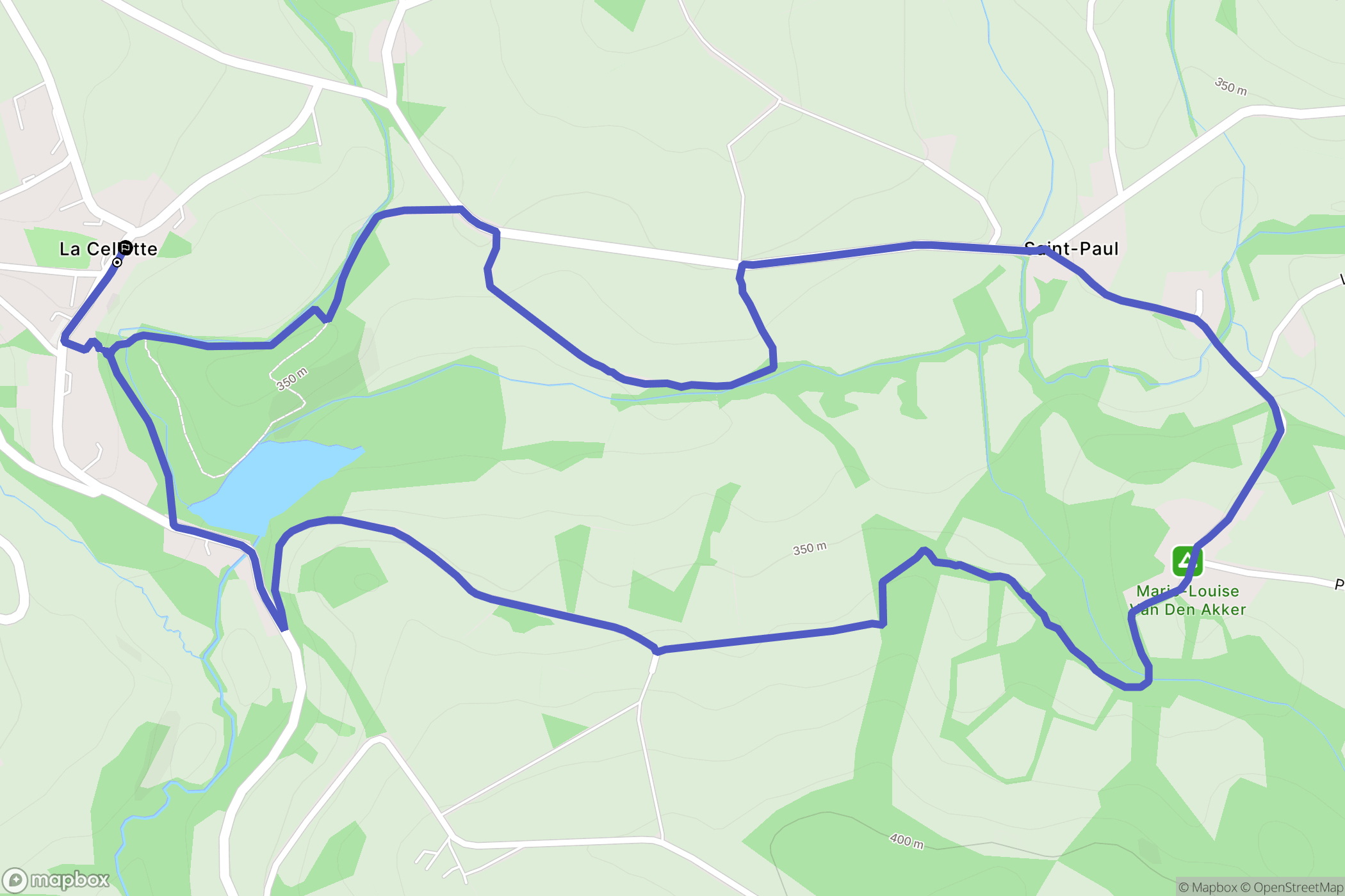 La Cellette : carte du parcours de randonnée - France