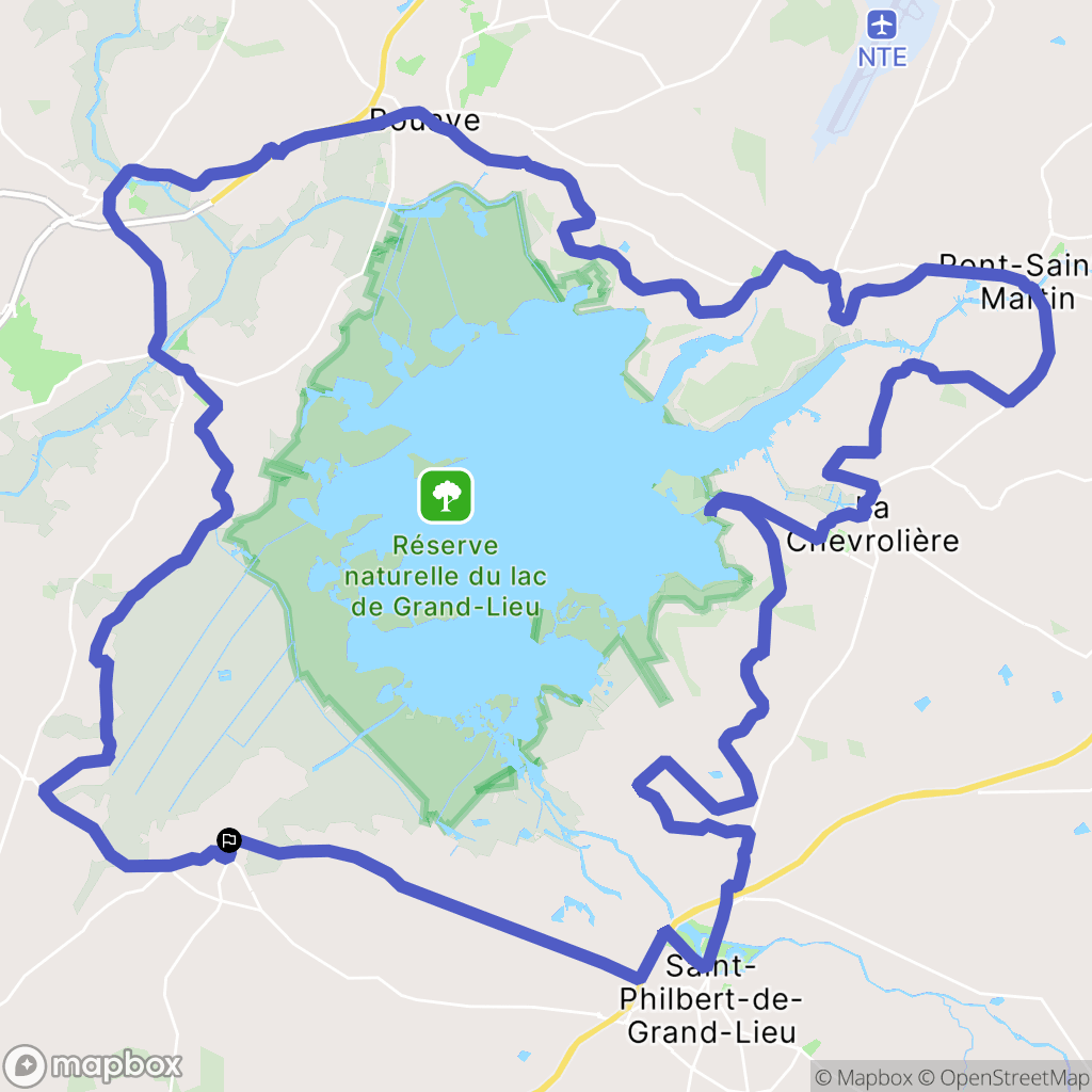 Saint-Lumine-de-Coutais : carte du parcours de randonnée - France