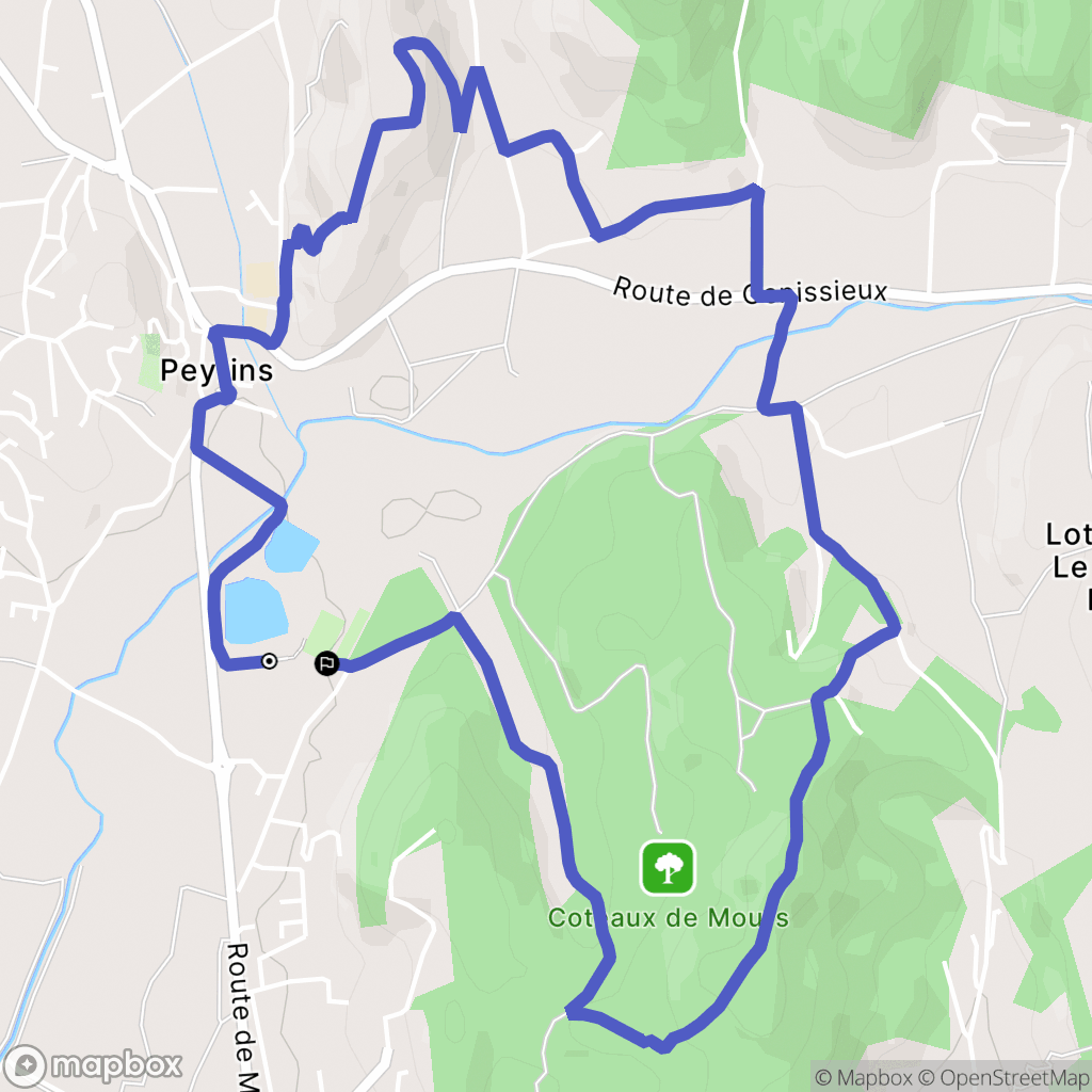 Peyrins : carte du parcours de randonnée - France