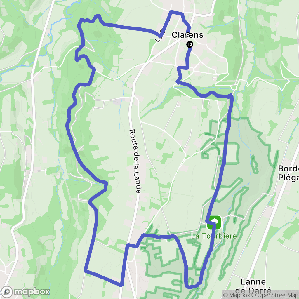 Clarens : carte du parcours de randonnée - France