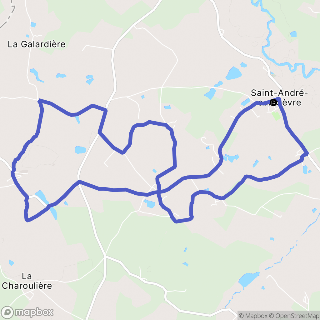 Saint-André-sur-Sèvre : carte du parcours de randonnée - France