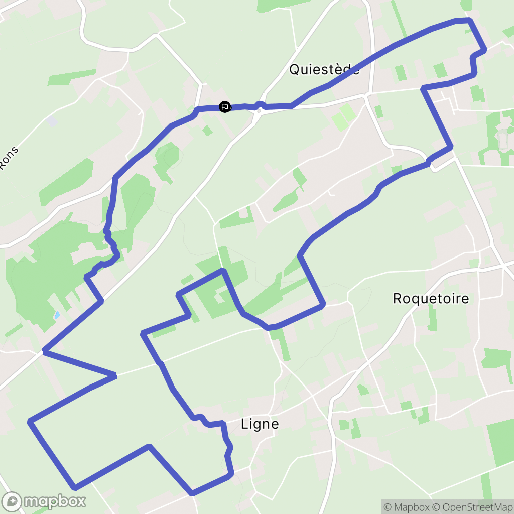 Quiestéde : carte du parcours de randonnée - France