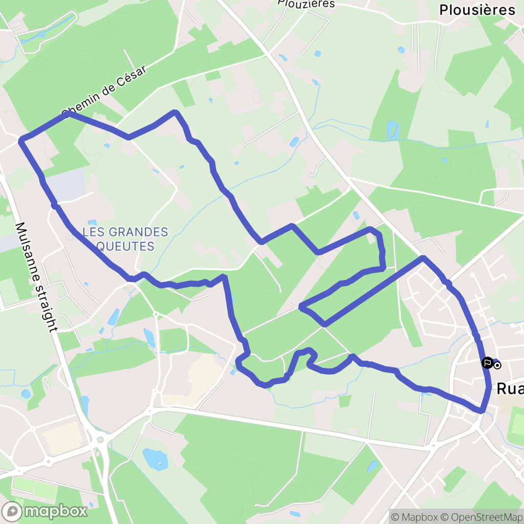 Ruaudin : carte du parcours de randonnée - France