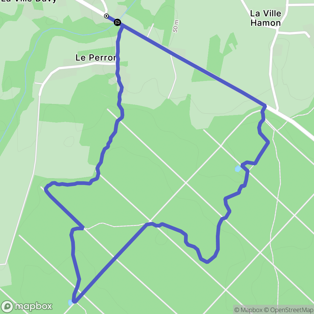 Saint-Hélen : carte du parcours de randonnée - France