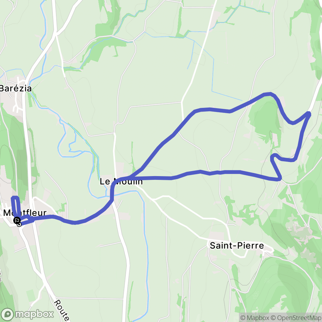 Montfleur : carte du parcours de randonnée - France