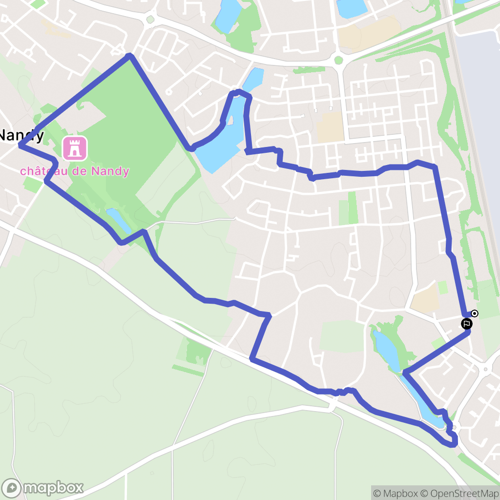 Savigny-le-Temple : carte du parcours de randonnée - France