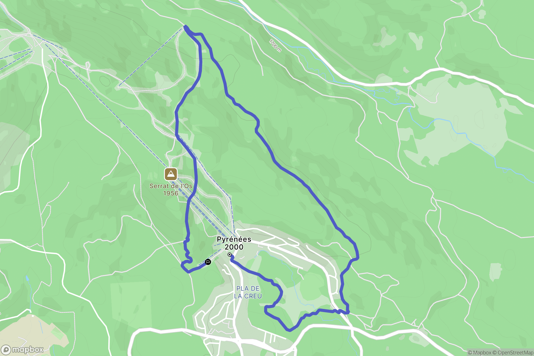 Bolquère : carte du parcours de randonnée - France