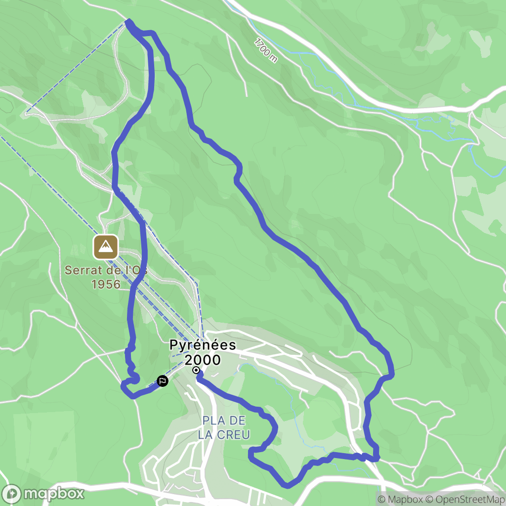 Bolquère : carte du parcours de randonnée - France