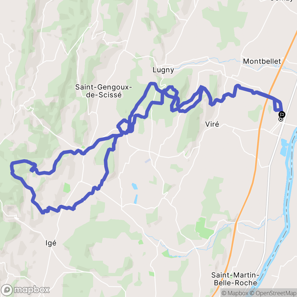 Fleurville : carte du parcours de randonnée - France