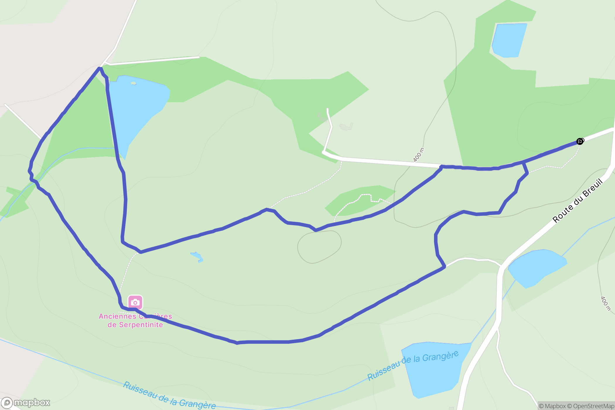 La Roche-l'Abeille : carte du parcours de randonnée - France